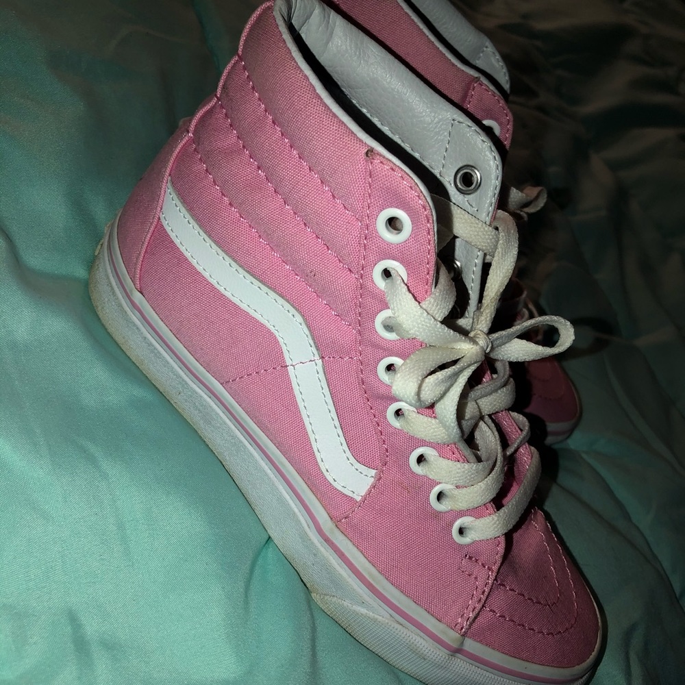 Pink high top vans